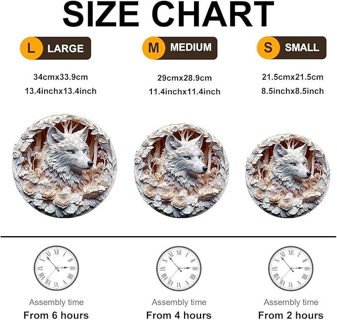 Wooden Puzzles Adults, 3D Wolf Puzzles 300 Pieces, Unique Animal Shaped Wood Challenging Jigsaw Christmas Puzzles Gifts for Adults, 13.4x13.4in