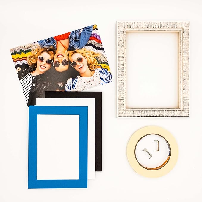 11x14 Mat for 8.5x11 Photo - Precut Bay Blue Picture Matboard for Frames 11 x 14 Inches - Bevel Cut Matte to Display Art 8.5 x 11 Inches - Acid Free Pack of 25 MATS with Backing Boards & Clear Bags