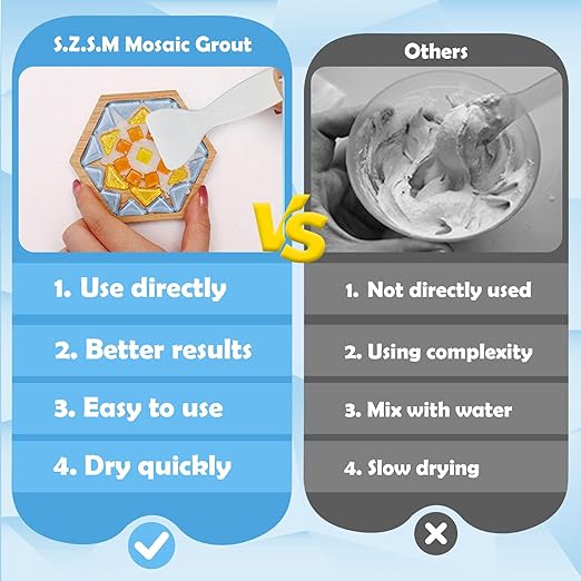 Mosaic Grout for Crafts, Sparkling Colorful Crystal Sealant is Specially Designed for Use in Mosaic Kits for Adult to Decorate Tessellated Coasters, Table Tops, Walls and Vases, Green, 5 oz