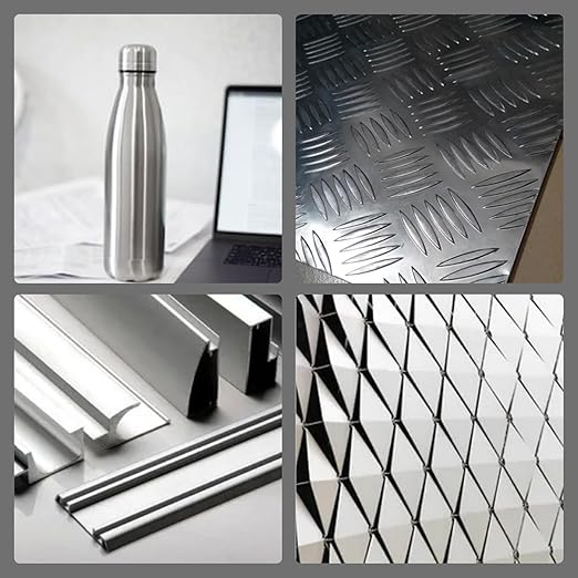 2 Pack 6061 T651 Aluminum Sheet Metal 6" x 12" x 1/16" (0.06") Rectangle Metal Plate Covered with Protective Film, 1.5mm Flat Aluminum Plate for Crafting and Industry
