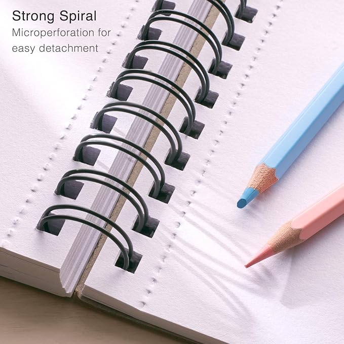 ARTISTIC EYE 9x12 Premium Mixed Media Sketchbooks: Pack of 2 (120 Sheets), 160 GSM, Spiral Bound Sketch Pads, Suitable for a Variety of Wet and Dry Media, Ideal for All Artists