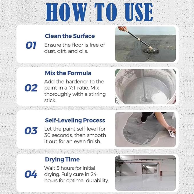 Louis Forest Epoxy Floor Paint, High-Gloss Marble Effect Epoxy Floor Coating (Colorful,1pcs)