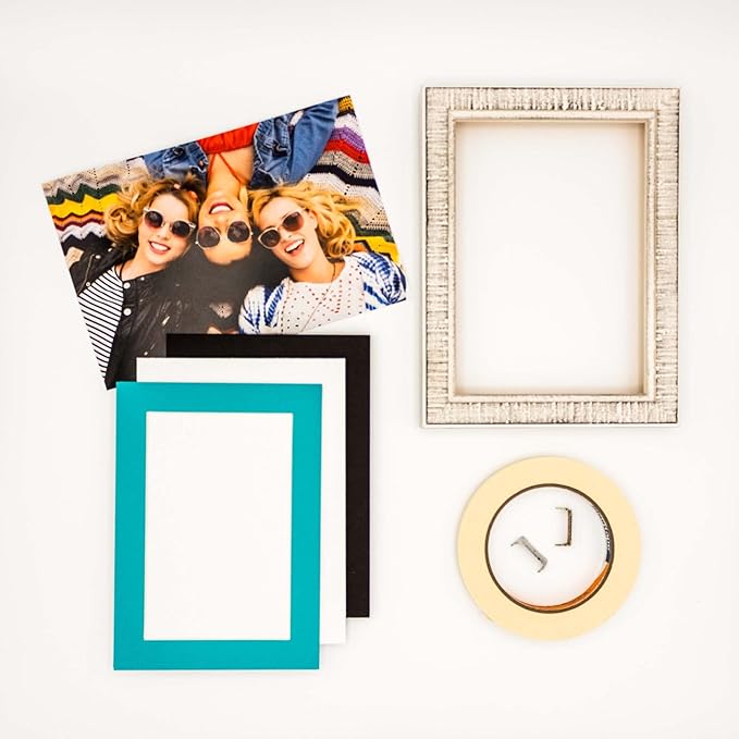 Pack of Ten 11x14 Mats Bevel Cut for 8.5x11 Photos - Acid Free Aquamarine Blue Precut Matboards for Pictures, Photos, Framing - 4-ply Thickness
