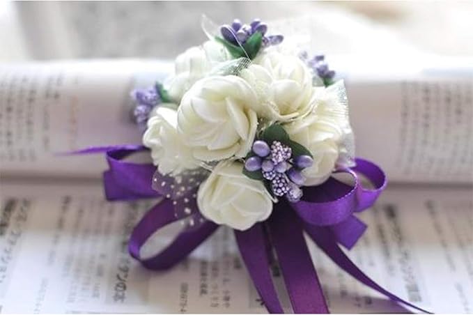 VATIN Double Face Bright Purple Satin Ribbon 3/8" Continuous 50 Yards,Purple Polyester Fabric Ribbon use for Bows Bouquet, Gift Wrapping, Floral Arrangement Wedding Decoration