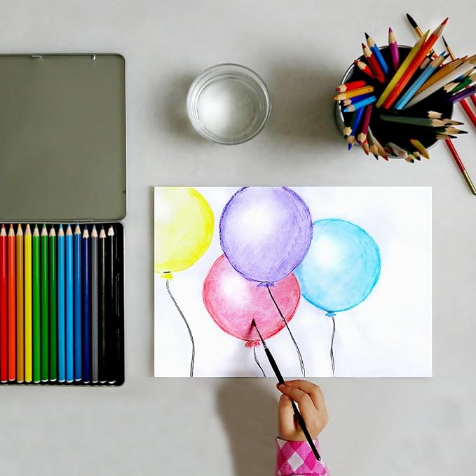 PATIKIL Watercolor Pencil, 6Pcs Water Soluble Pencils for Blending, Coloring, Sketch Drawing, Painting, Grey
