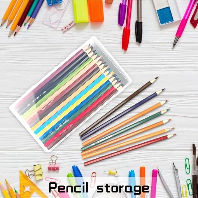 DUOFIRE Small Plastic Box Organizer Box Small Plastic Storage containers Small Plastic case for Storage Pencils and Art Supply Storage Organizer Rectangle(7.7 x 4.1 x 0.9inch) 2 Pack