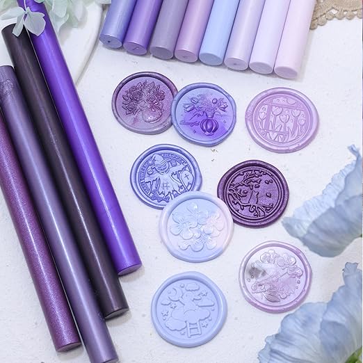Water Blue Wax Seal Sticks, 30pcs Sealing Wax Sticks, HOSEALING Glue Gun Wax Seal Sticks for Wax Seal Stamp, Premium Sealing Wax for Wedding Invitations, Letter, Envelope (Mini Size)
