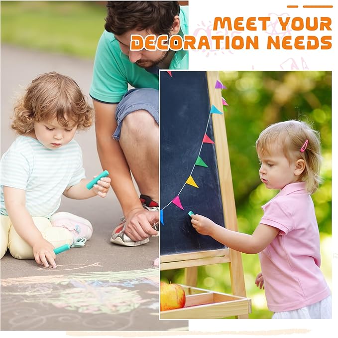 40 Pcs Sidewalk Chalks for Kids Non Toxic Jumbo Chalk for Party Gift Outdoor Art Classroom Play Painting (Green)