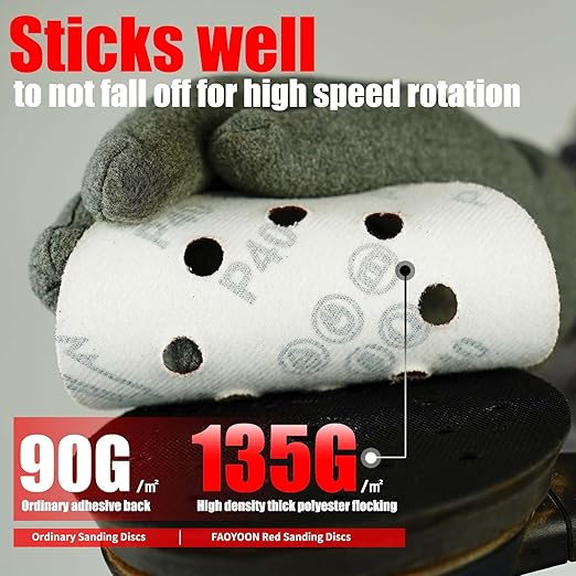 Sanding Disc 5 Inch 8 Hole, 100 Pcs Orbital Sanding Discs Hook and Loop, Sandpaper for polishing and Grinding, 600 Grit Sand Paper for Random Orbital Sander