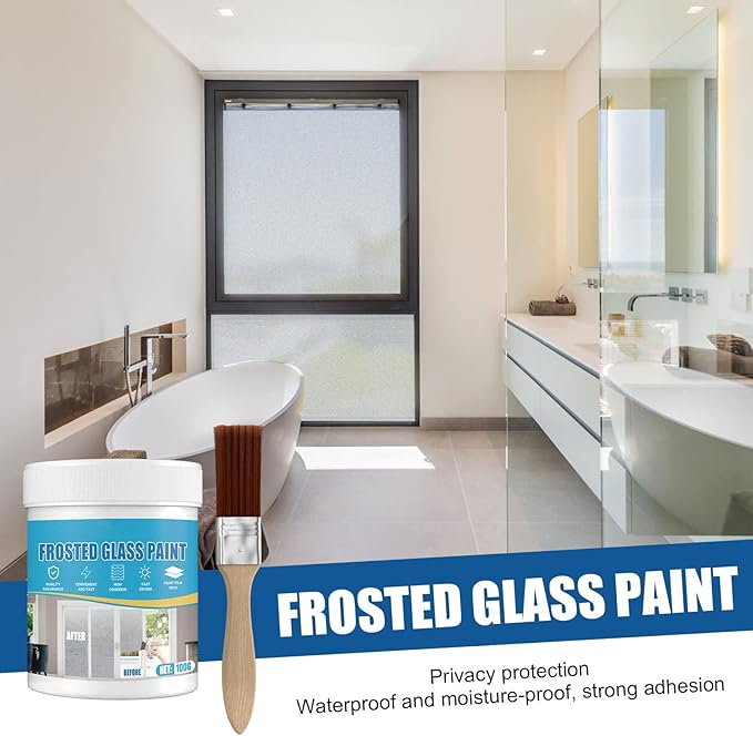 Door and Window Shading Frosted Glass Paint, Frosted Glass Spray Paint, Frost Spray Paint for Glass, Frosted Glass Paint Door Window Shading Frosted Glass Paint Matte Hazy Frost (1Pcs)
