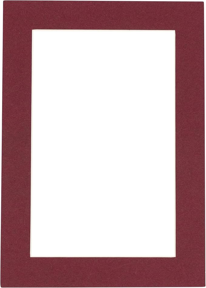 Poster Palooza 11x14 Mat for 8.5x11 Photo - Precut Maroon Picture Matboard for Frames Measuring 11 x 14 Inches - Bevel Cut Matte to Display Art Measuring 8.5 x 11 Inches - Acid Free ONE MAT