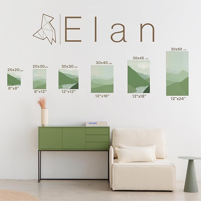 Elan Stretched Canvases 9x12 Inch, 6-Pack Blank Canvases for Painting 8 oz, Triple Primed Stretched Canvas for Painting, 9x12 Canvas Bulk