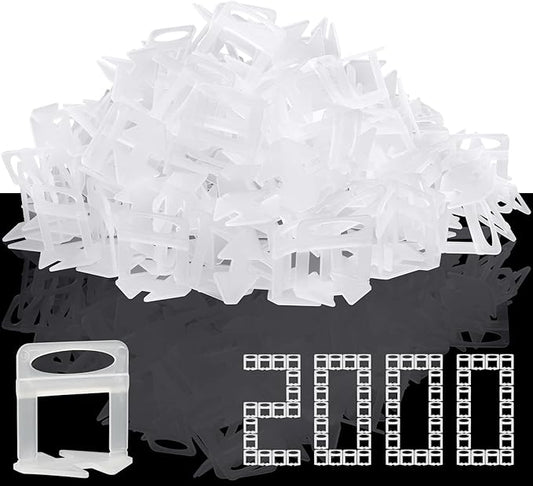 DGSL Tile Leveling System, 2000-Piece 1/16" Tile Spacers Clips Tile Tools, Tile Installation Tools for Professional Ceramic Tile and Stone Installation