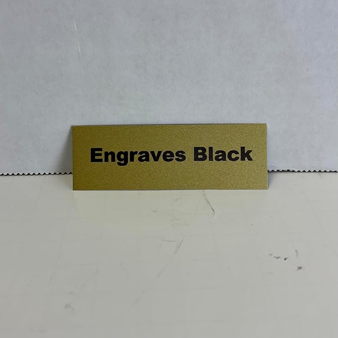 Blank Metal Plates for Laser Engraving - 4 Pack | Aluminum Sheets 0.020" Thick | CO2, Diode, Fiber Laser Compatible | Multiple Sizes & Colors (Gold (engraves black), 2x8.25 inch)