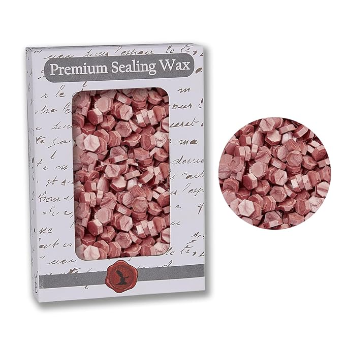 Nostalgic Impressions Premium Sealing Wax Beads 2 OZ. - 350 pcs+ - Rose Gold