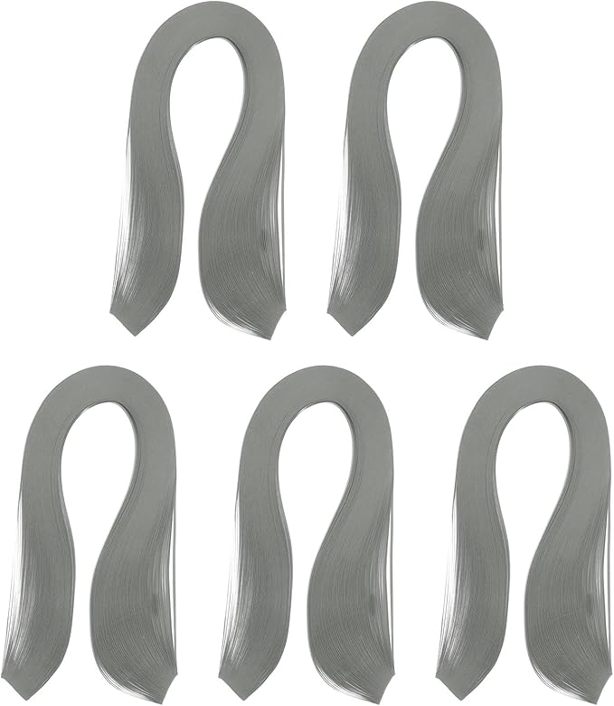 PATIKIL 600pcs Quilling Strips Paper 1/8"(3mm) 39cm Origami Paper Quilling Strip for Art DIY Hand Craft Christmas, Grey