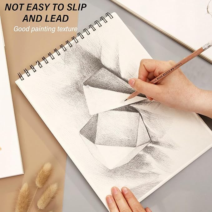 Sketchbook Top Spiral Bound Sketch Pad, 9 x 12 inch,100GSM Thick Paper,50 Sheets 100 Pages,Art Sketch Book Aesthetic Cute Drawing Writing Paper for Girls Women-Mushroom