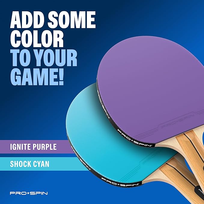 PRO SPIN All-in-One Ping Pong Set - Retractable Ping Pong Net for Any Table (72"), Ping Pong Paddles and Balls, Storage Case - Portable Table Tennis Family Games, Gifts for Boys & Girls