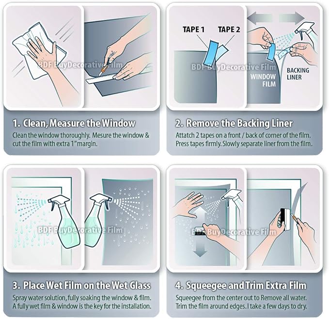 BDF EXNA20 Exterior Window Film Daytime Privacy and Heat Control Natural Black 20 (Dark) - 48in X 7ft
