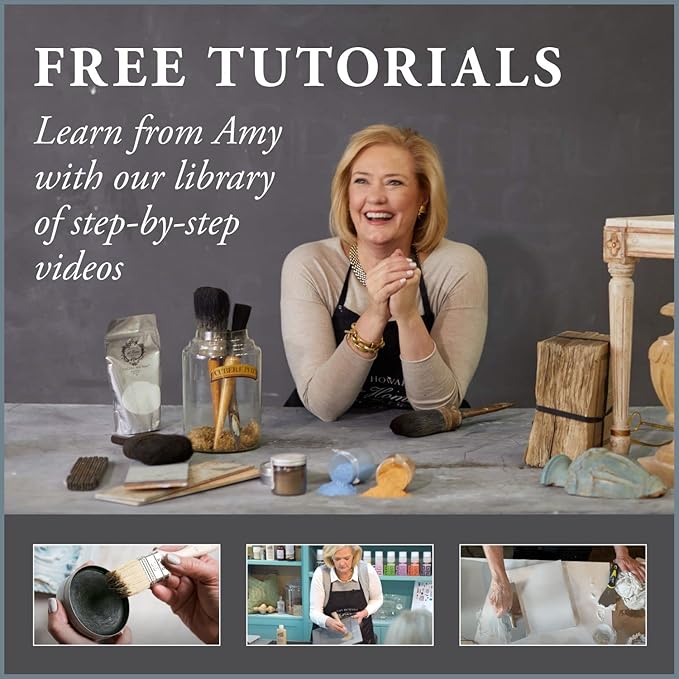 AMY HOWARD AT HOME Chalk-Based One Step Paint for Furniture, Cabinetry, Decor, Finish, and More | No Stripping, Sanding, or Priming | Light Base | 16 Ounce | Harbor Lights