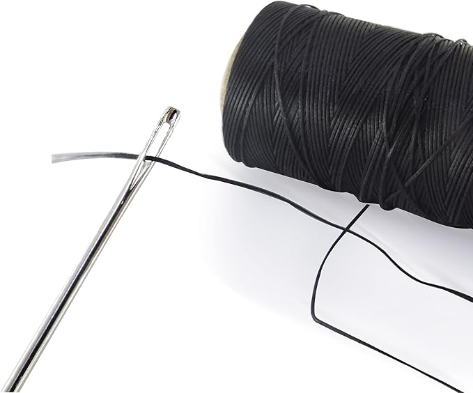 MJMP 8" Professional Upholstery Large Eye Long Needle Easy to Thread,Used for Furniture Weaving Leather Hand Sewing. (8")