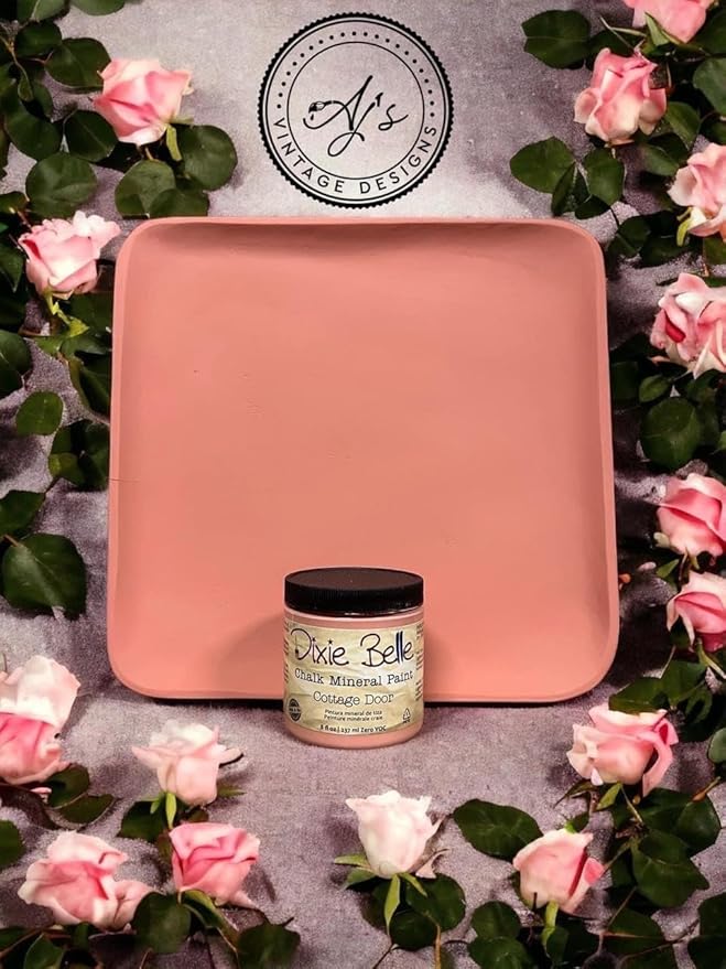 Dixie Belle Paint Company Chalk Finish Furniture Paint - Cottage Door (1 Gallon - 128oz) - Matte Dusty Coral Chic Chalk Mineral DIY Furniture Paint