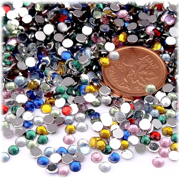 The Crafts Outlet 1,440pc Rhinestones Round 3mm (10ss) Flatback Light Pink