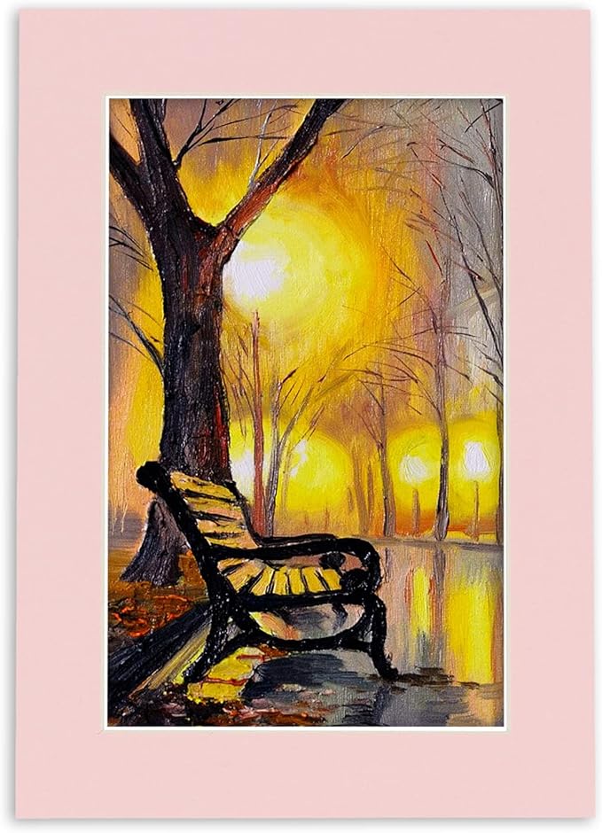 5x7 Mat for 8.5x11 Frame - Precut Mat Board Acid-Free Show Kit with Backing Board, and Clear Bags Soft Pink 5x7 Photo Matte Made to Fit a 8.5x11 Picture Frame Matboard for Framing, Pack of 10 Mats