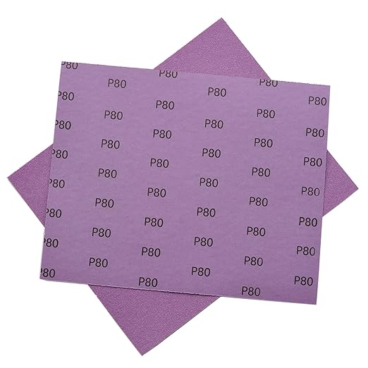 Sandpaper 10Pcs, 80 Grit Sandpaper, Wet Dry Sandpaper Sheets 9 X 11 Inch, White Fused Alumina Abrasive, Fine Sander Paper for Wood Furniture Finishing, Metal Sanding, Automotive Polishing