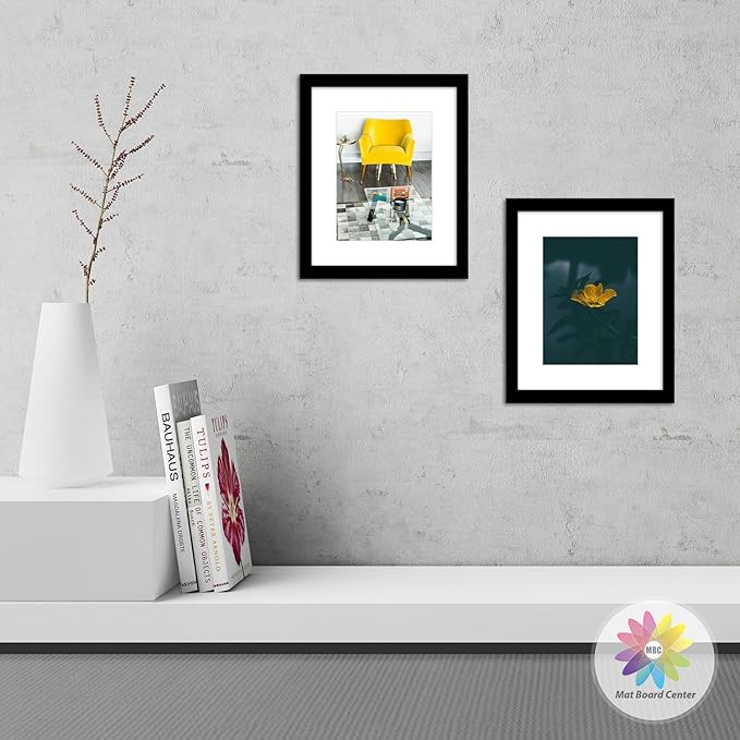 Mat Board Center, Pack of 10, 13x16 for 9x12 White Photo Picture Mats - Acid Free, 4-ply Thickness, White Core - for Pictures, Photos, Framing