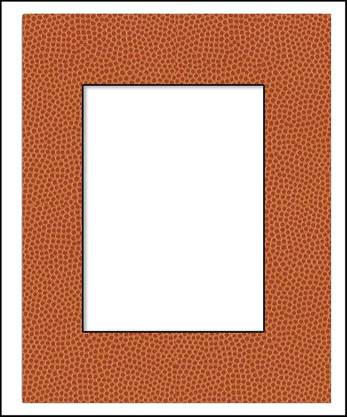 Pack of 25 Acid Free 11x14 Mats Bevel Cut for 8.5x11 Photos - Basketball Texture Precut Matboards With Backing Boards and Clear Photo Mat Bags For Pictures, Photos, Framing - 4-ply Thickness