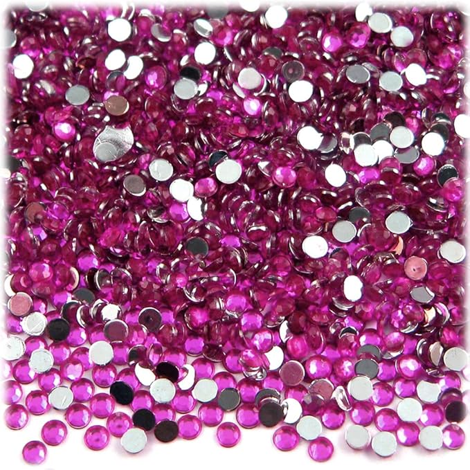 The Crafts Outlet 1,440pc Rhinestones Round 3mm (10ss) Lavender (Light Purple)