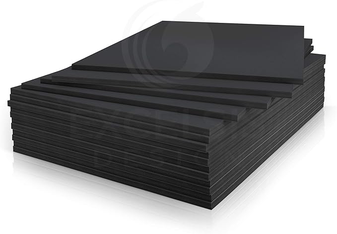 Black Foam Board 8 x 10 x 1/8" (3mm) Inch, 15 Pack Acid-Free Foam Core Poster Board Sheets for Art, Crafts, Presentation, Vision Board, Signboard, and Party Decorations