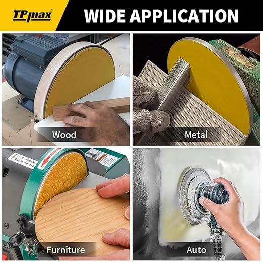 6-Inch 600-Grit Gold PSA Sanding Discs, 50 Pack – Pro-Grade Self-Adhesive Stickyback Sandpaper with Quick-Release Tabs for DA Sander, Micro-Finishing Automotive/Wood/Metal Sanding