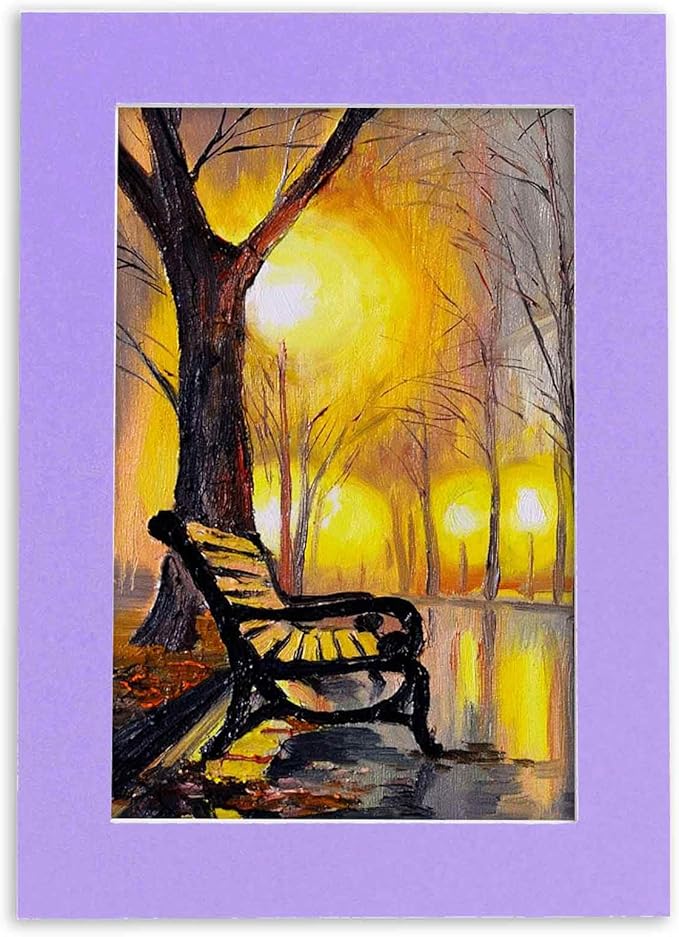 11x14 Mat for 8.5x11 Photo - Precut Light Purple Picture Matboard for Frames 11 x 14 Inches - Bevel Cut to Display Art 8.5 x 11 Inches - Acid Free Pack of 25 MATS with Backing Boards & Clear Bags