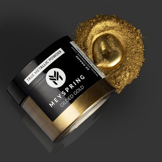 MEYSPRING Gilded Gold - Metallic Pigment Powder for Resin Art - Fine Gold Resin Pigment - Epoxy Resin Color Pigment - Gold Epoxy Pigment - 50 Grams