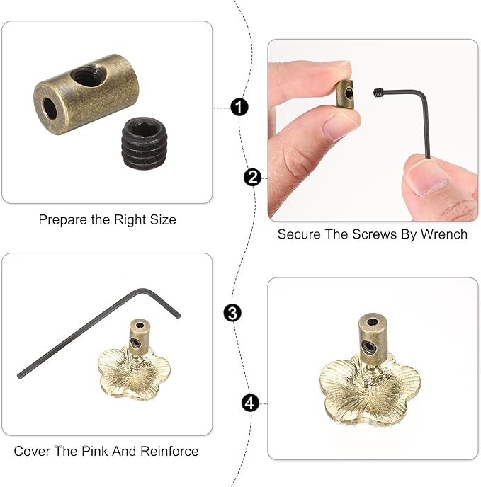 MECCANIXITY 70 Pcs Metal Locking Pin Backs, Locking Pin Keepers Clasp 9mm(H) with 4 Wrench Replacement in Storage Case for Badge, Brooch, Black, Silver Tone