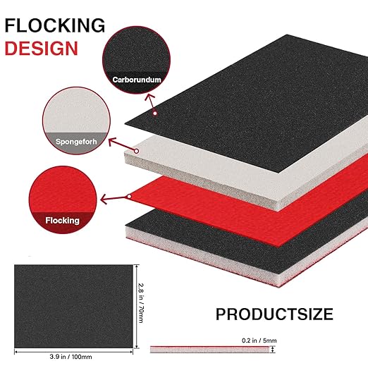 30-Pcs 3x4 Inch 600 Grit Sanding Sponge Set, Soft Foam Hand Sanding Blocks, Ultra-Fine Wet/Dry Sandpaper for Wood, Metal, Drywall, Furniture Polishing (600Grit)