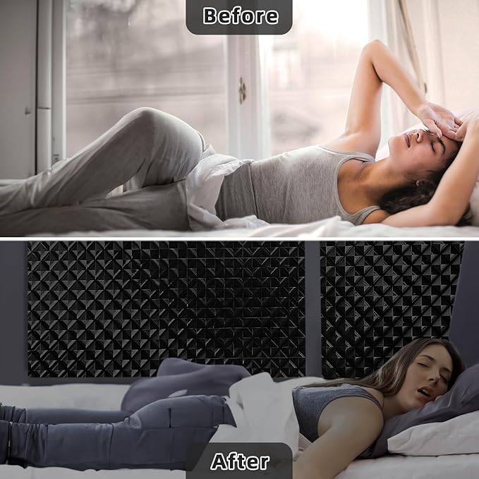 Qualsen Blackout Window Film, 𝟑𝐃 𝐕𝐢𝐬𝐮𝐚𝐥 𝐀𝐩𝐩𝐞𝐚𝐥 100% Light Sun Blocking Privacy Film for Glass Windows, Removable No Glue Black Out Window Tint for Home Day Sleep Garage 17.4×78.7inch