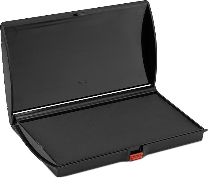 Large Premium Black Ink Stamp Pad - 3" by 6" - Quality Felt Pad