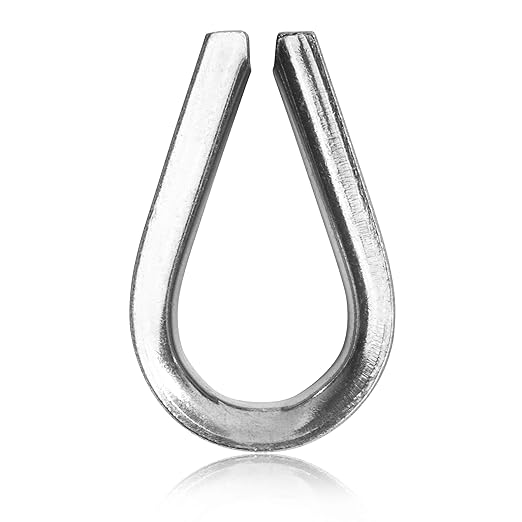 Heavy Duty Stainless Steel Thimbles for 5/16” Cables, T316 Marine Grade – Lot of 25
