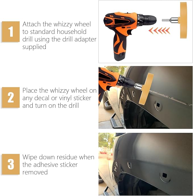 8 Pack Decal Remover Eraser Wheel, 3.5in Adhesive Remover Rubber Wheel Decal Remover for Drill Eraser Wheel Graphics Pinstripe Sticker Remover Car Decal Vinyl Tape Remover Tool