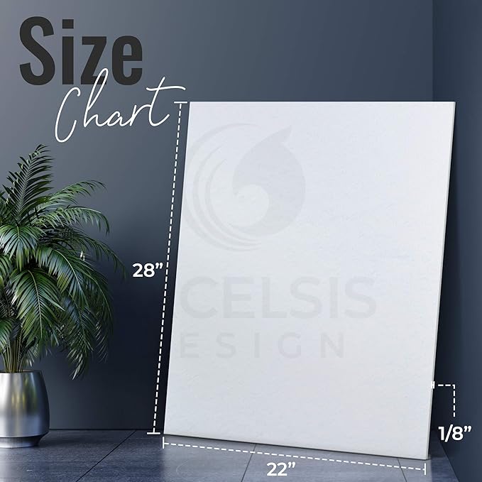 White Foam Board 22 x 28 x 1/8" (3mm) Inch, 15 Pack Acid-Free Foam Core Poster Board Sheets for Art, Crafts, Presentation, Vision Board, Signboard, and Party Decorations