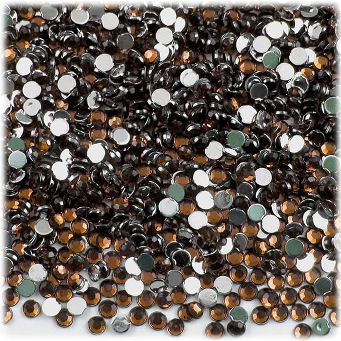The Crafts Outlet 1,440pc Rhinestones Round 3mm (10ss) Flatback Emerald Green EGR