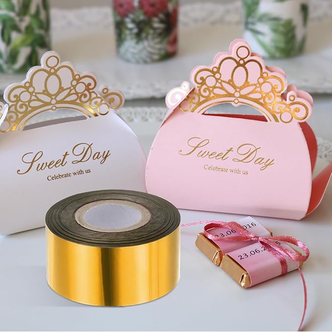 PATIKIL 5"x400Ft Hot Stamping Foil Paper, Heat Transfer Hot Stamping Paper Foil Roll for Leather DIY Logo Decor Craft Gift Package Scrapbook Card, Blue