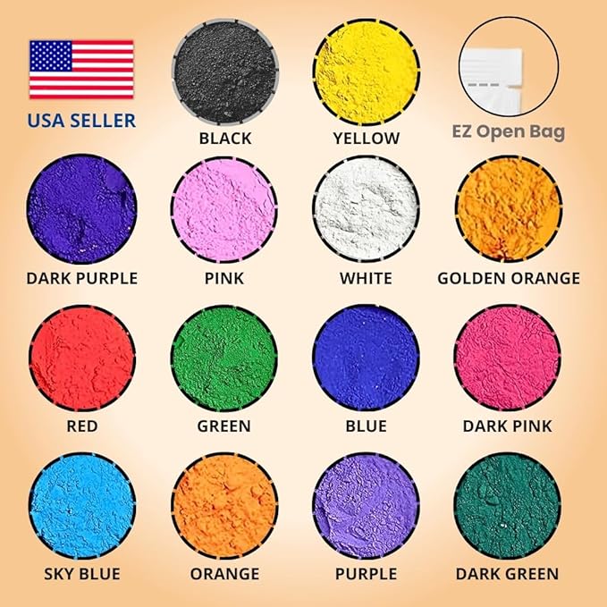 Natural 14‑Color Holi Powder Pack – 14 x 75 gm Washable Non‑Toxic Chalk Color for Fun Runs Festivals Photo Shoots Marathons & Gender Reveals colour wars kids animal photography party gulal