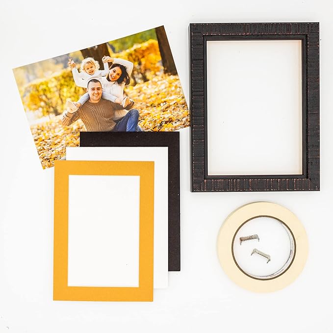 Pack of Ten Acid Free 11x14 Mats Bevel Cut for 8.5x11 Photos - Topaz Orange Precut Matboards With Backing Boards and Self Seal Photo Mat Bags For Pictures, Photos, Framing - 4-ply Thickness