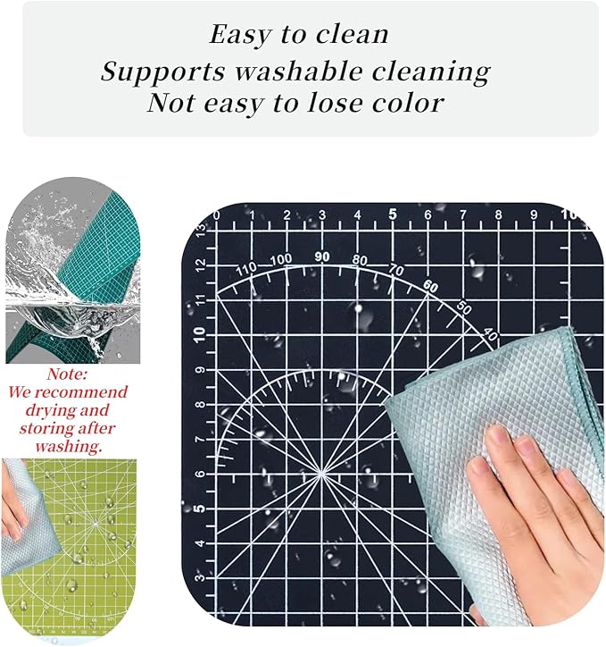 A5 Self-Healing Cutting Mat, Small Cutting Mat, Professional Double Sided Durable Cuttings Mats, Great for Hop Scrapbooking, Quilting, Fabric, Sewing Craft Projects (Green, A5)