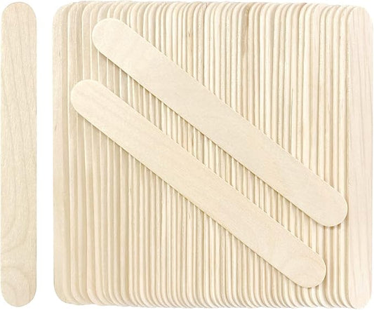 200Pcs Jumbo Wooden Craft Sticks Wooden Popsicle Craft Sticks Stick 6” Long x 3/4”Wide