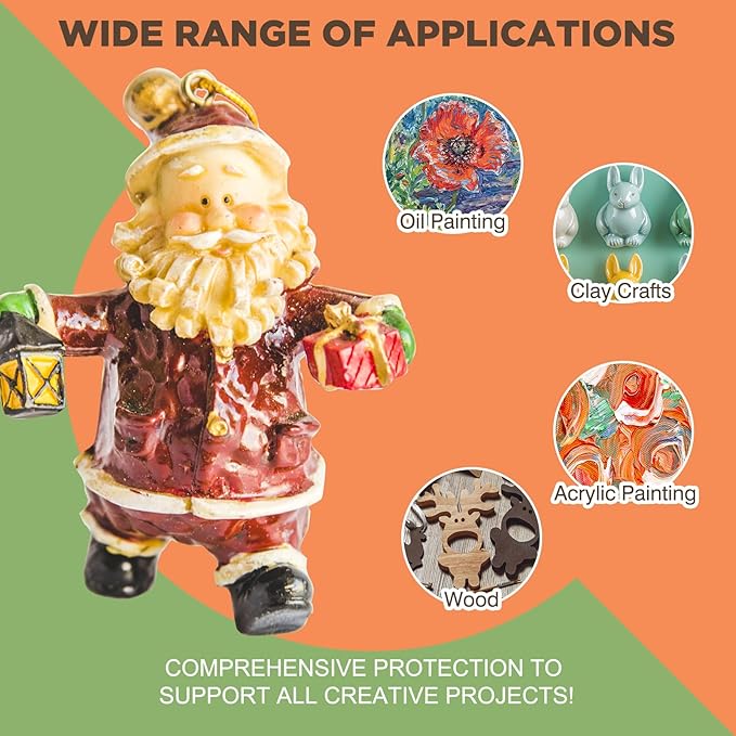 200ml Air Dry Clay Glaze, Air Dry Clay Varnish, Air Dry Clay Sealant, Clay Glaze for Airdry Clay, Varnish for Pottery&Acrylic Paint, Waterproof & Stain Resistant, Design for Air Dry Clay Pottery
